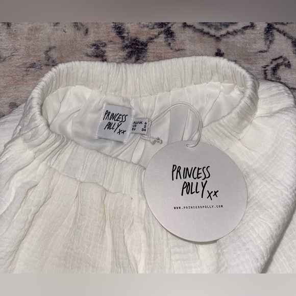 PRINCESS POLLY MATEO SHORTS WHITE SIZE 2 NWT - Picture 6 of 11